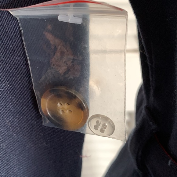 Modcloth Women's Classic Imagination Trench Coat Swing Navy Blue Red NWT Size M - Picture 9 of 16